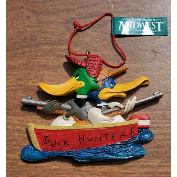 Christmas Ornament Ducks Hunting Midwest of Cannon Falls Man Cave Resin - Picture 4 of 7